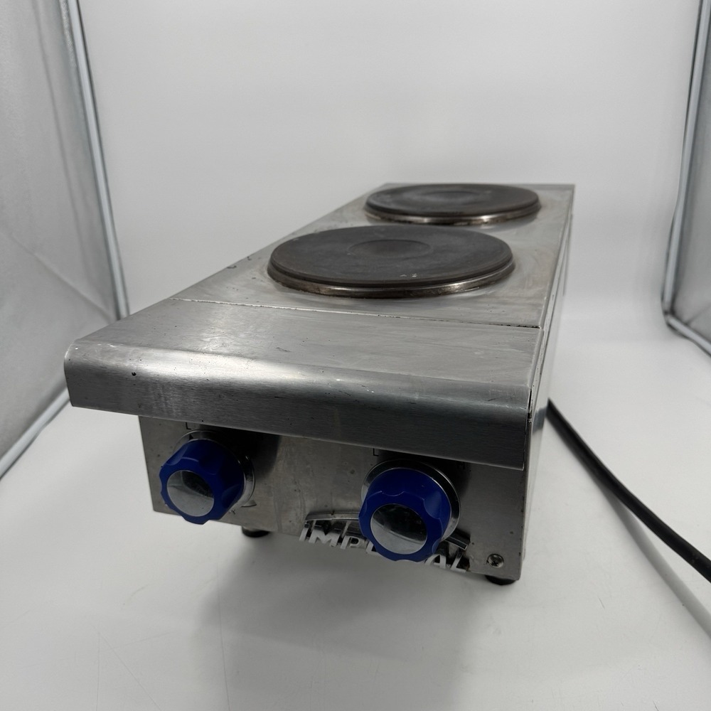 Used Imperial IHPA-2-12-E 12" Countertop Electric Hotplate with (2)‎ 2kw Burners